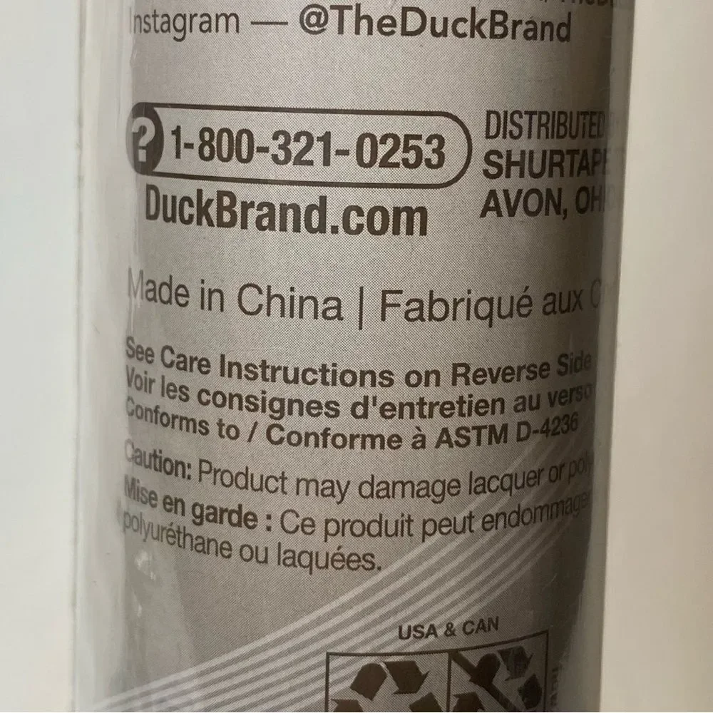 Duck Brand Easy Liner Removable Adhesive 3 Rolls Grey Quatre 20